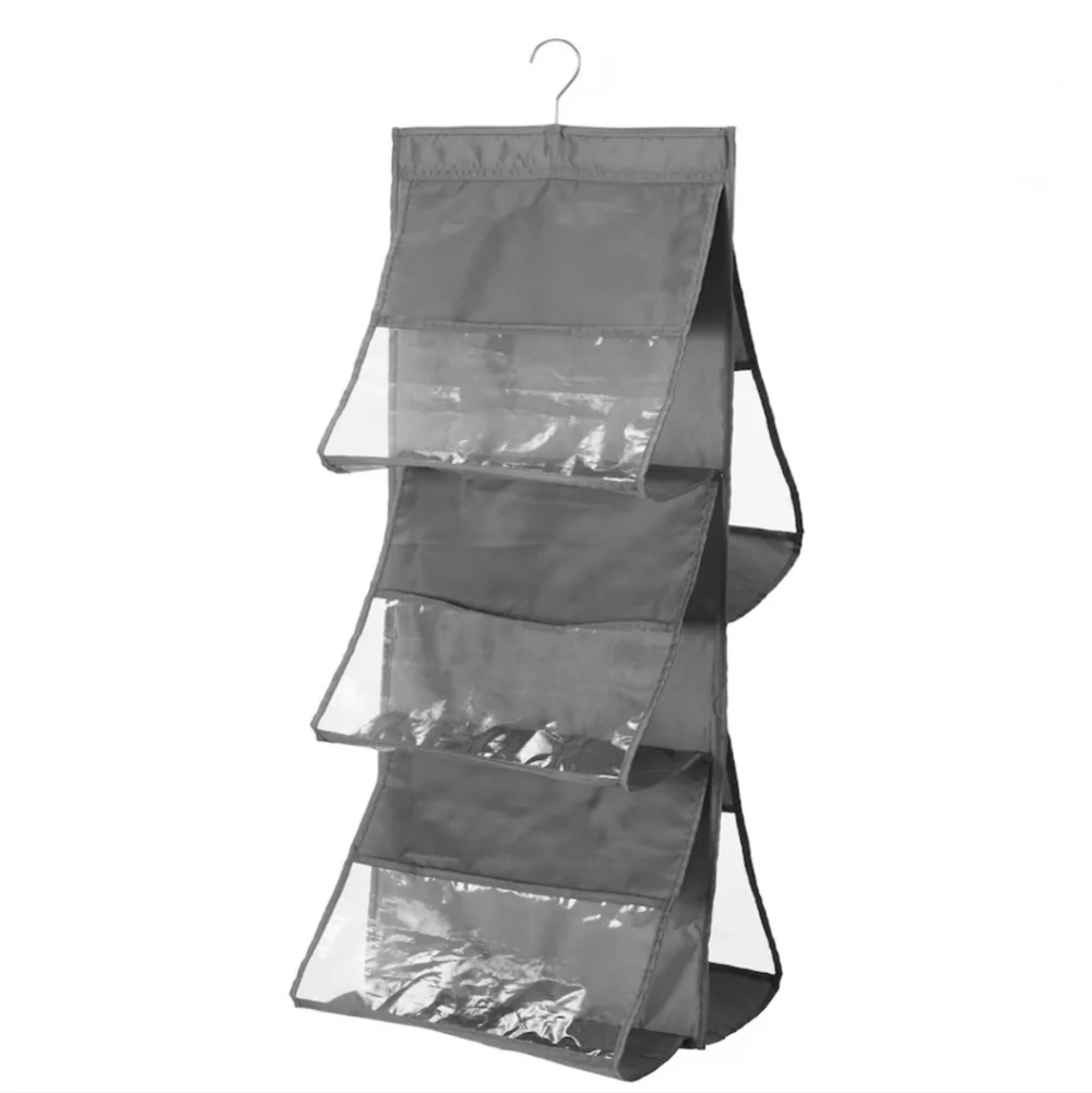 Ikea SKUBB Hanging handbag organizer dark gray